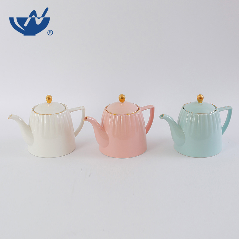 三色色釉茶壺-(10)